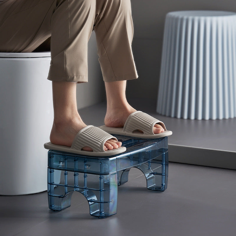 Transparent Toilet Stool | Non-slip Ergonomic Footrest