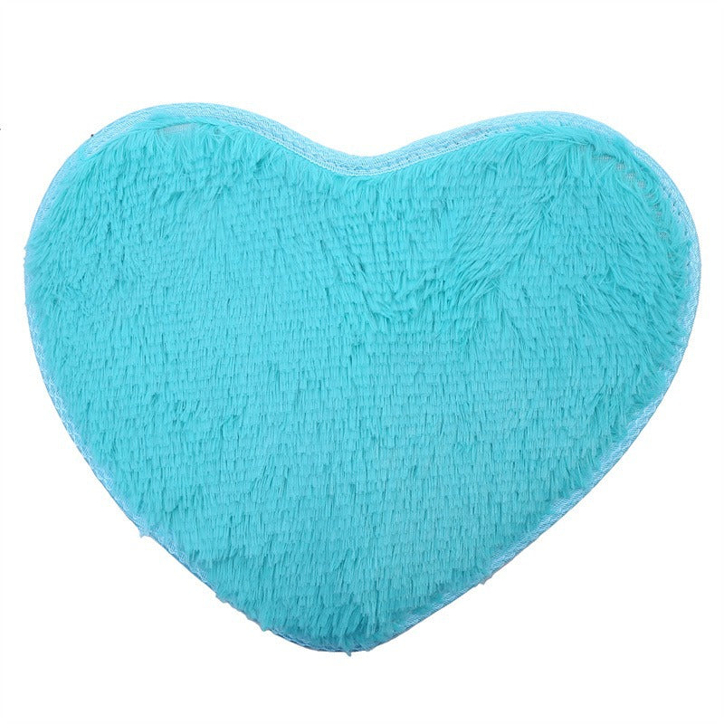 Heart Rug Bedroom | Fluffy Silk Wool Doormat