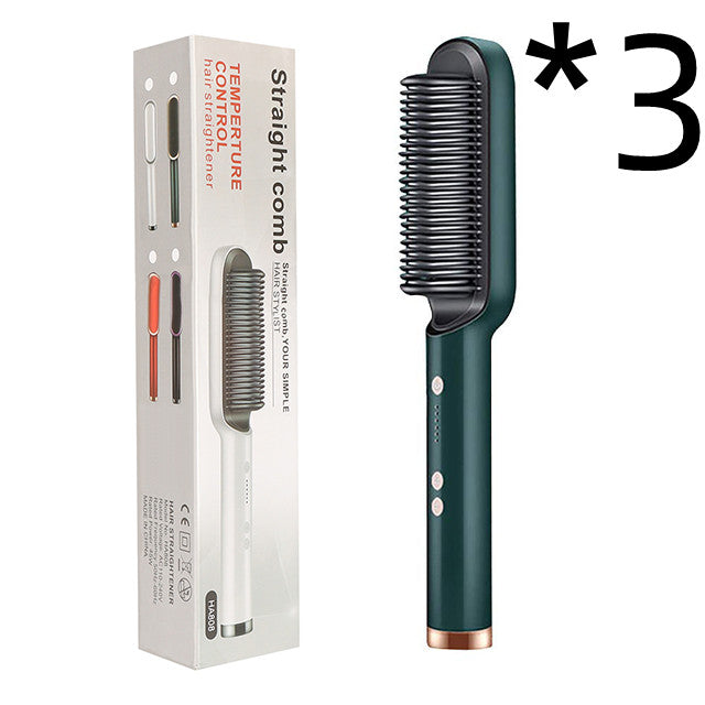 2-in-1 Glättungsbürste & Lockenstab – Ionen Haarstyler Elektrisch