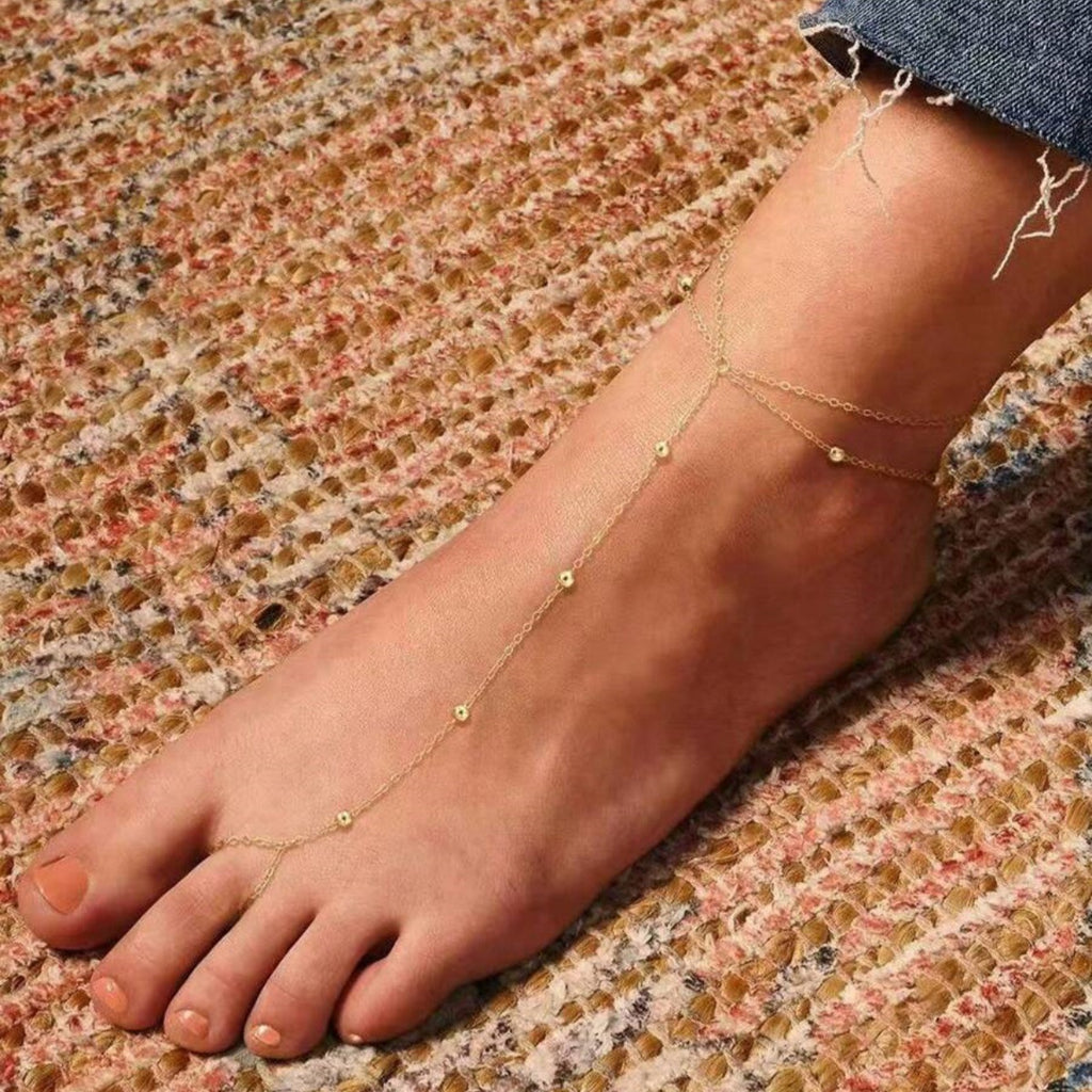 Elegant Ball Bead Anklet for Women - Stylish & Versatile