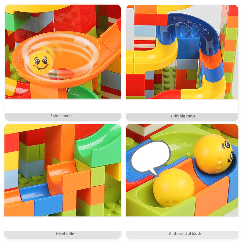 Marble Run Building Blocks for Kids | DIY Creative Race Track