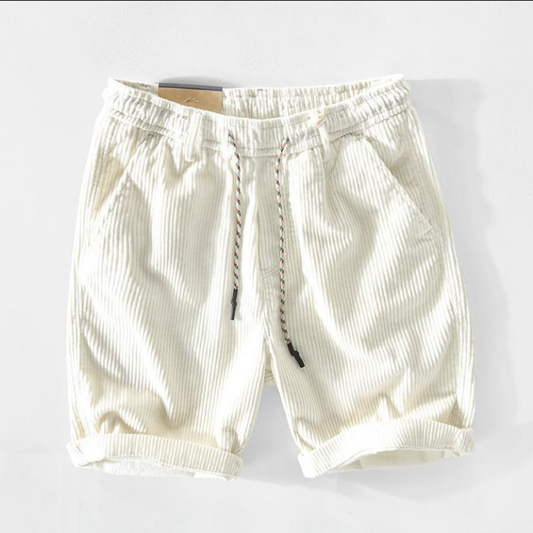 Men's Corduroy Shorts Vintage Style – Fashionable Casual Summer Shorts