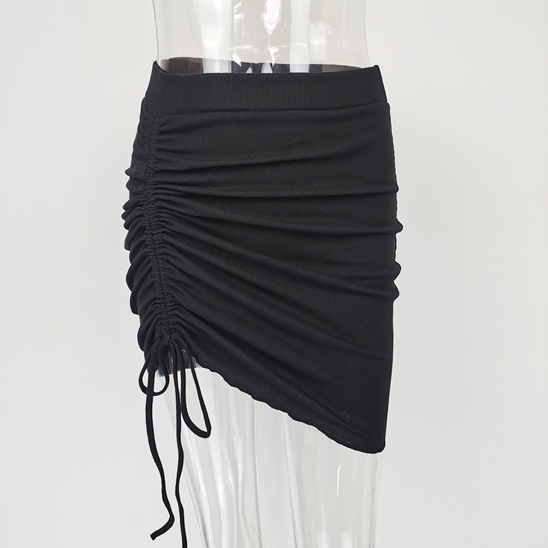 Figurbetonter Minirock mit Bindeband – Asymmetrischer Damen Rock