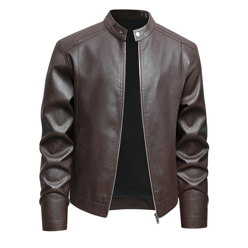 Men's PU Leather Jacket Spring Autumn – Modern Casual Jacket