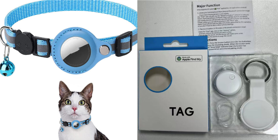 Airtag Dog Collar | Reflective Waterproof Tracker Holder