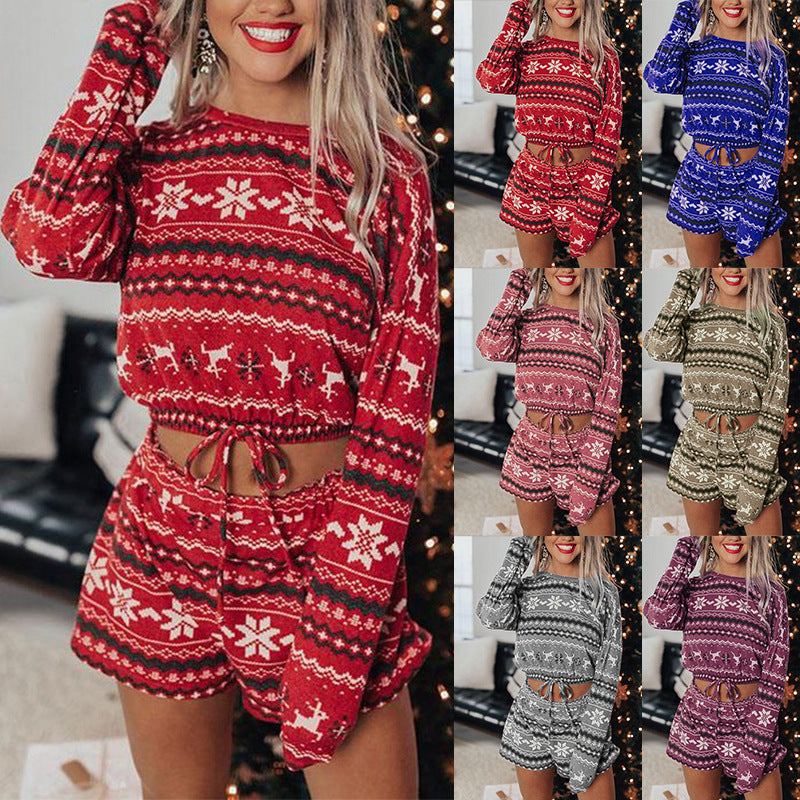 Women's Christmas Pajamas | Long-Sleeve Homewear with Print