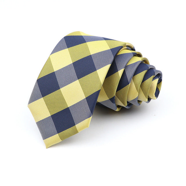 Slim Krawatte 6cm kariert modern Herren Polyester elegant