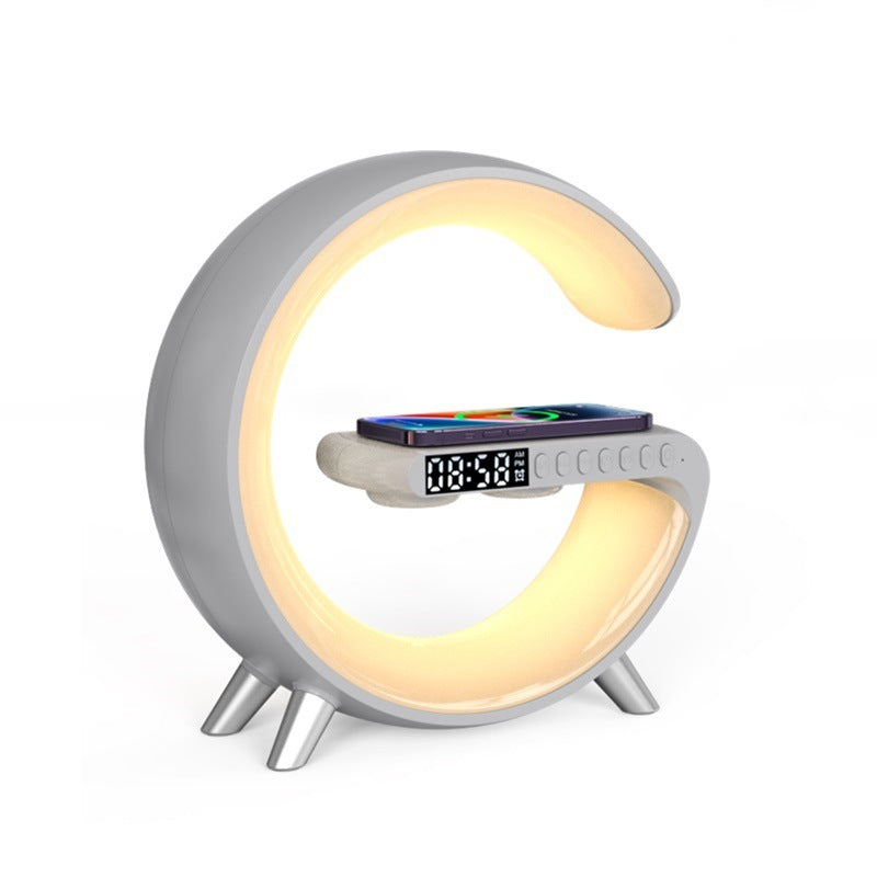G-Shaped LED Lamp with Bluetooth Speaker & Wireless Charger | Smart Night Light App Control