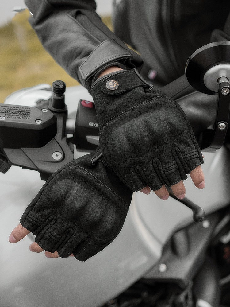 Motorradhandschuhe Ziegenleder dünn rutschfest präzise Herren