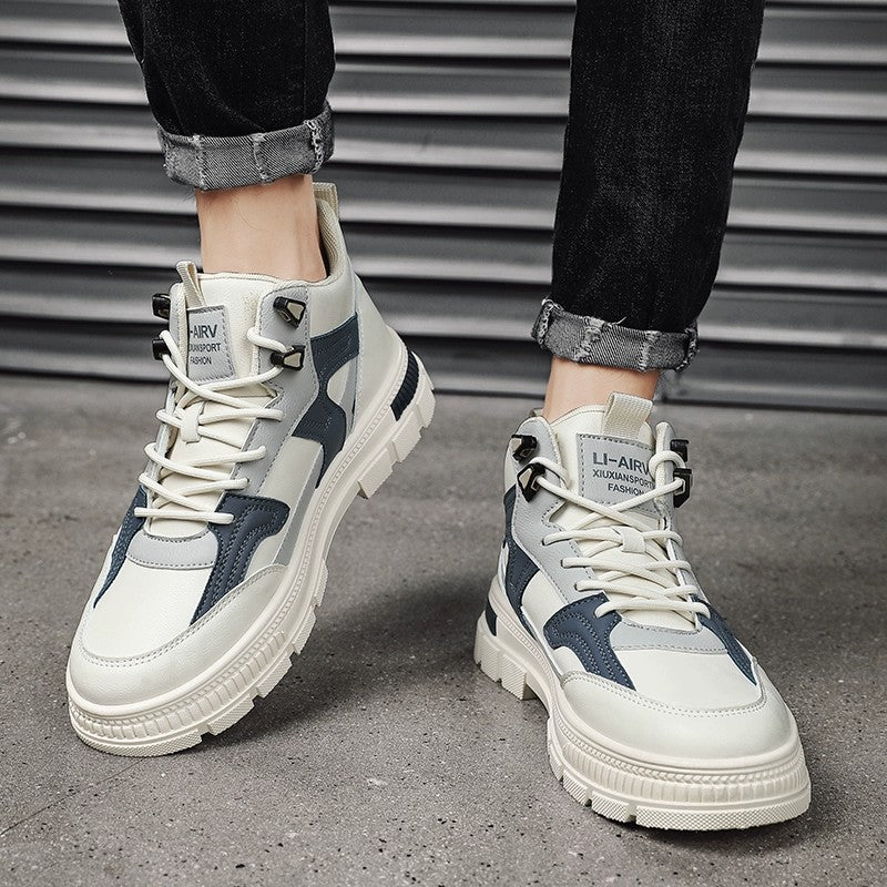 Men's High-Top Sneakers Large Sizes | Modern Casual Board Shoes