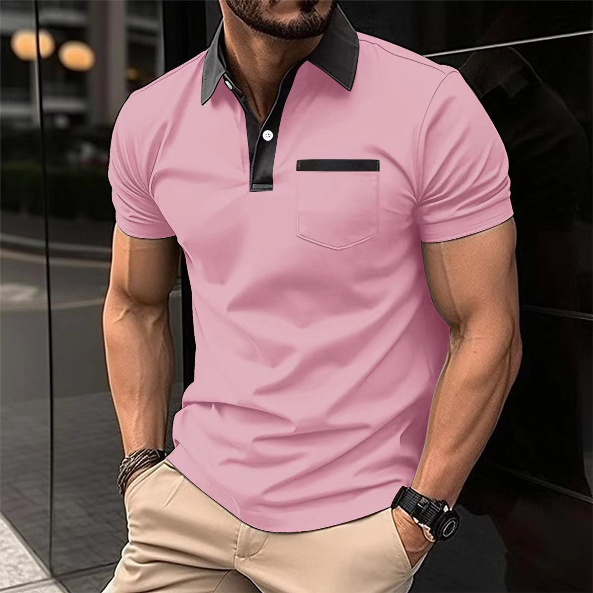 Men's Polo Shirt | Slim Fit Short Sleeve Collar Modern