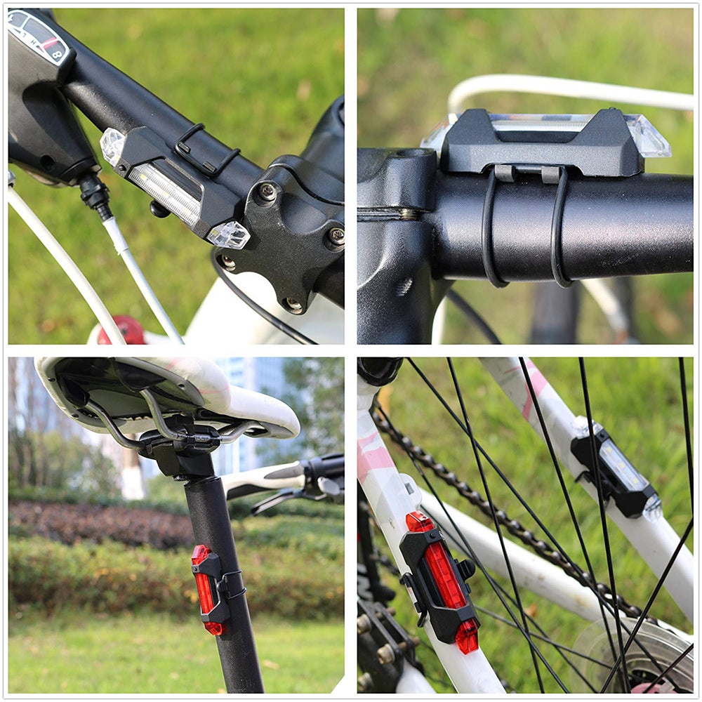 LED Bicycle Rear Light Bright | USB Rechargeable Waterproof & Non-Slip