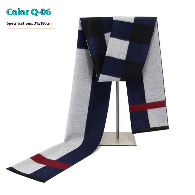 Men's Business Scarf striped soft warm elegant winter
