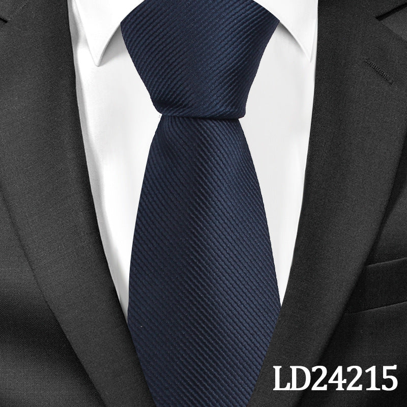 Men's Tie Set 6cm Striped Plain with Pin Elegant