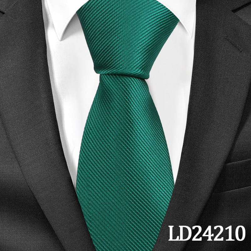 Men's Tie Set 6cm Striped Plain with Pin Elegant