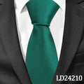 Men's Tie Set 6cm Striped Plain with Pin Elegant