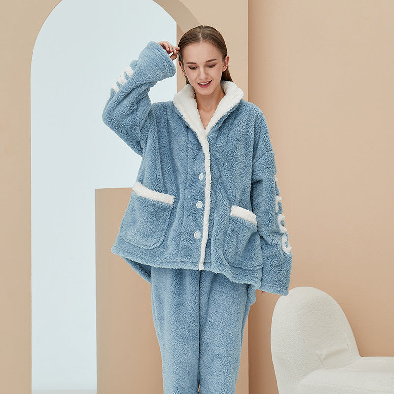 Women's Coral Velvet Pajama Set - Warm, Fluffy & Ultra Comfortable