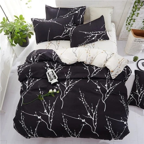 Bettwäsche Set 4-teilig modern | Elegant & Komfort Schlafzimmer