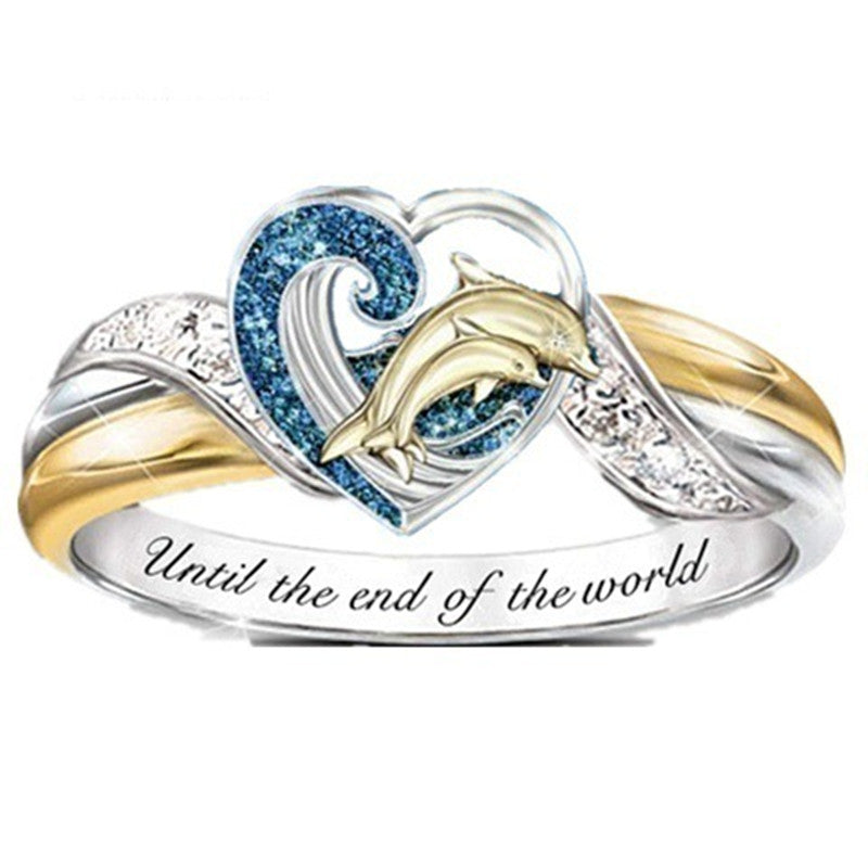 Delfin Saphir Verlobungsring – Eleganter Ozean Inspirierter Damenring