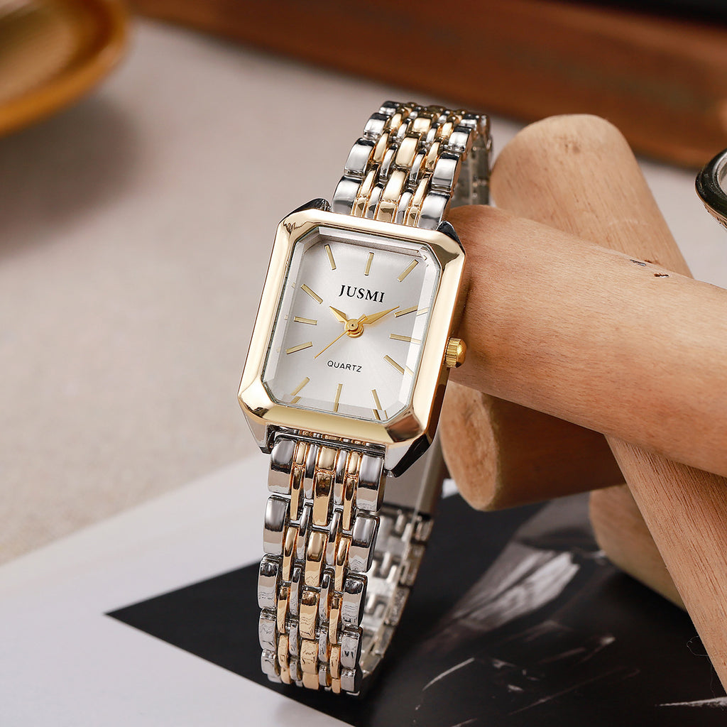 Women's & Men's Quartz Watch Rectangular – Stainless Steel Designer Wristwatch