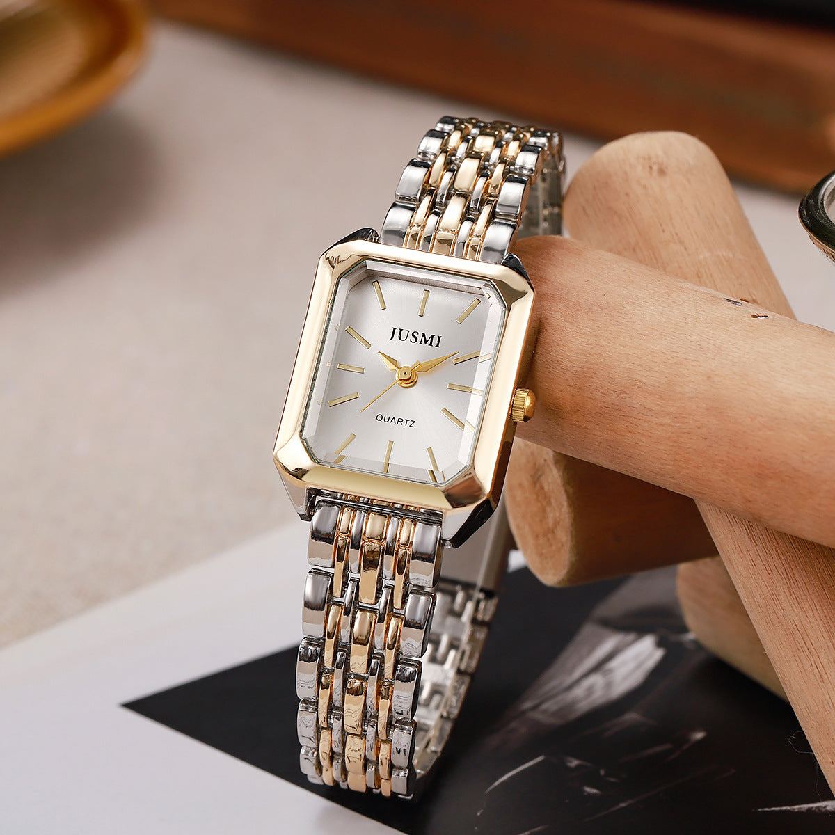 Women's & Men's Quartz Watch Rectangular – Stainless Steel Designer Wristwatch