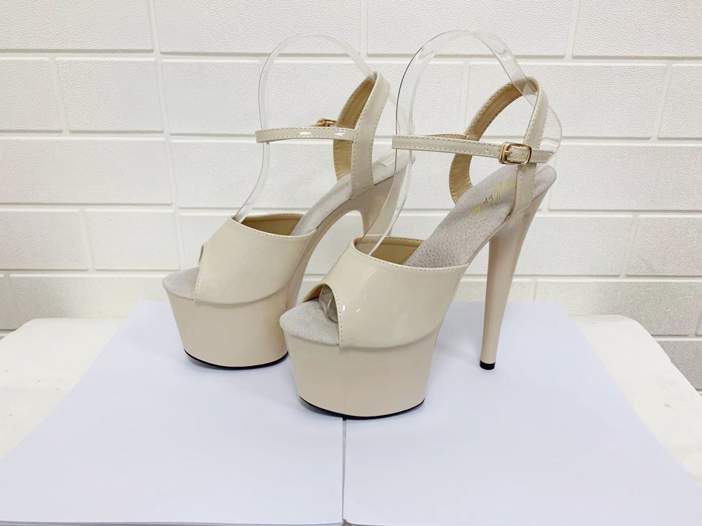 Women's Patent Leather Peep-Toe High Heels | Sexy Elegant Summer Shoes
