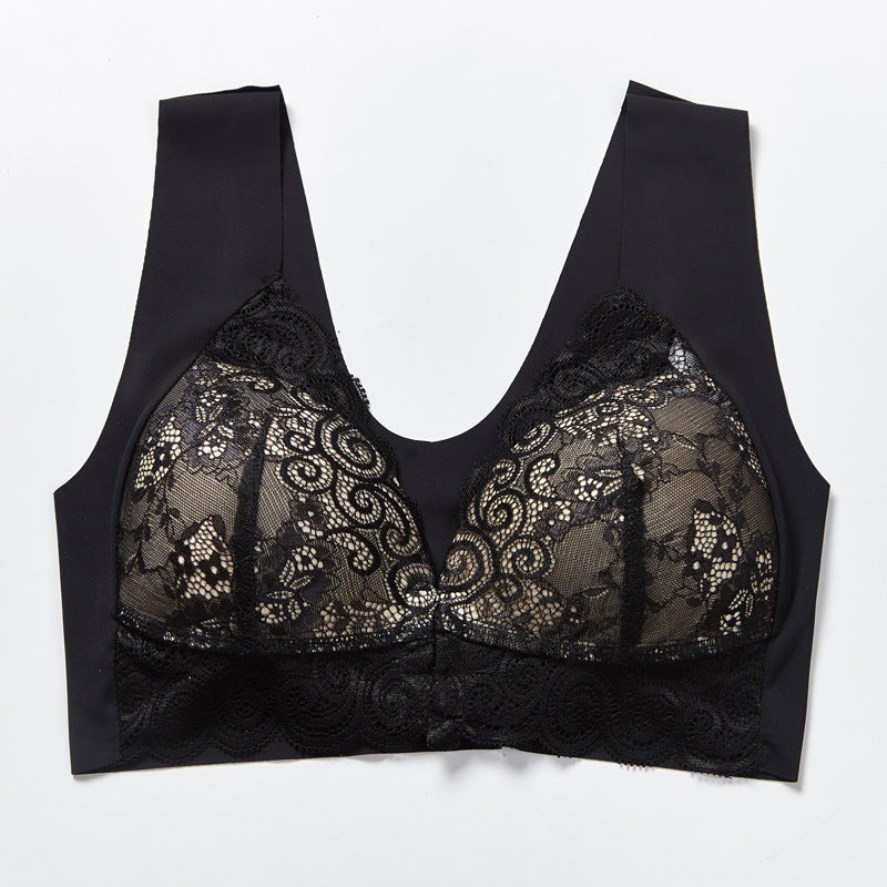 Plus Size Lace Push-Up Bra | Backless with Front Closure