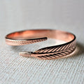 Retro Copper Leaf Pattern Bracelet