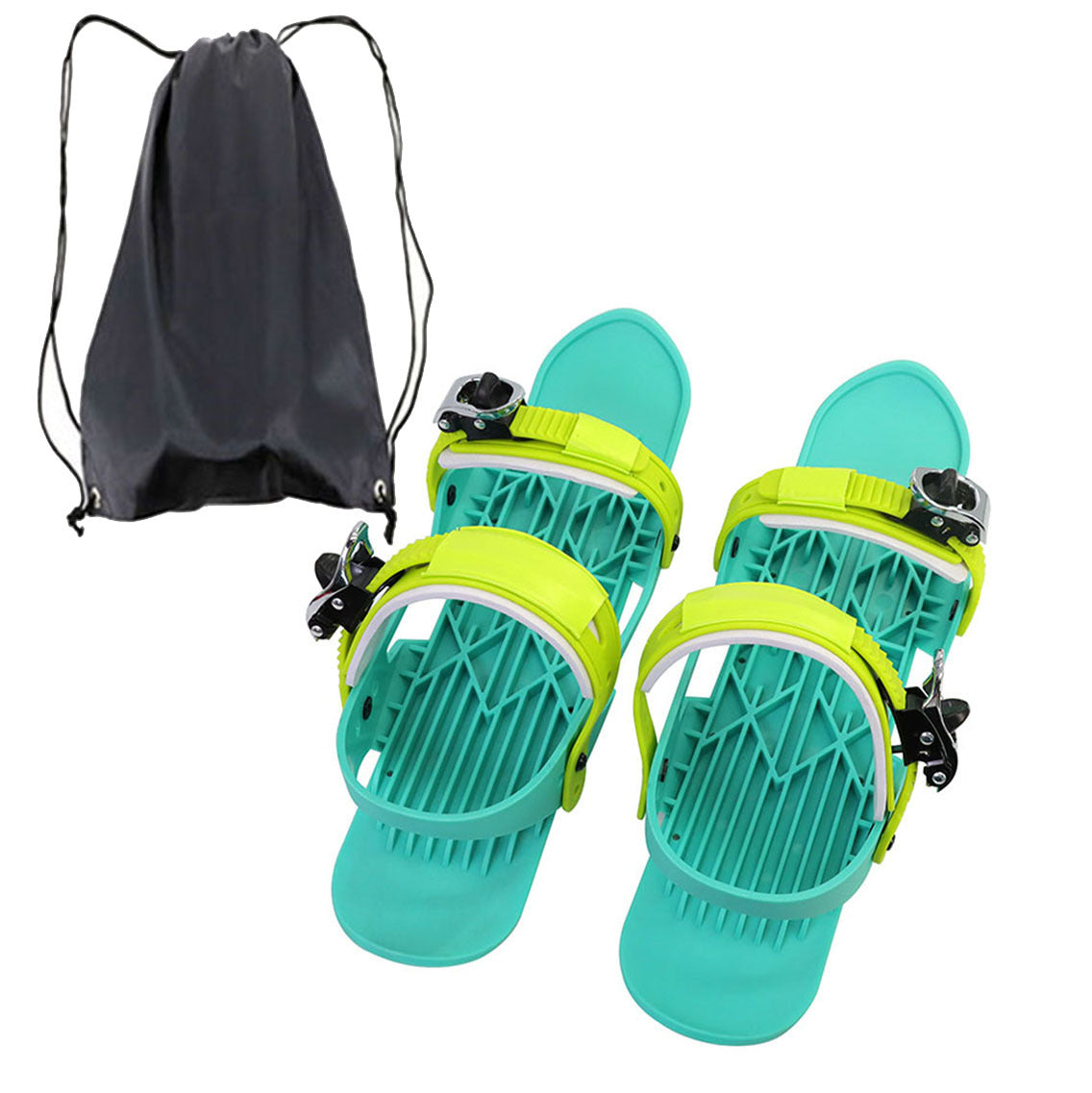 Adjustable Mini Ski Skates | Portable Short Skis Snowblades for Shoes Outdoor