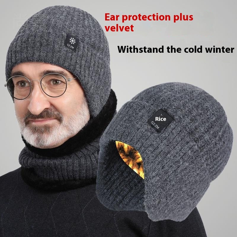 Herren Wollmütze Winter | Ohrenschutz Warm Komfortabel