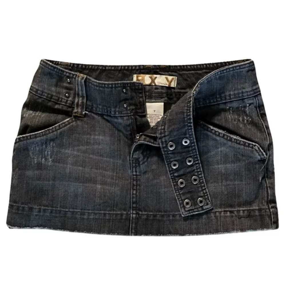 Low-Waist Jeansrock – Sommerlicher Damen Minirock aus Denim