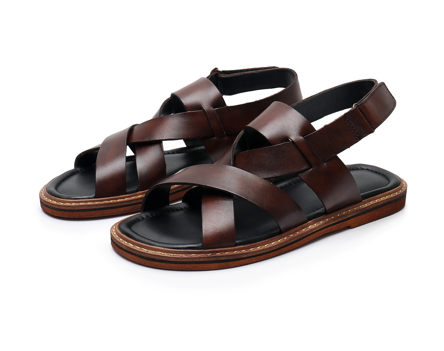 Men's Summer Genuine Leather Sandals Casual Comfort Shoes