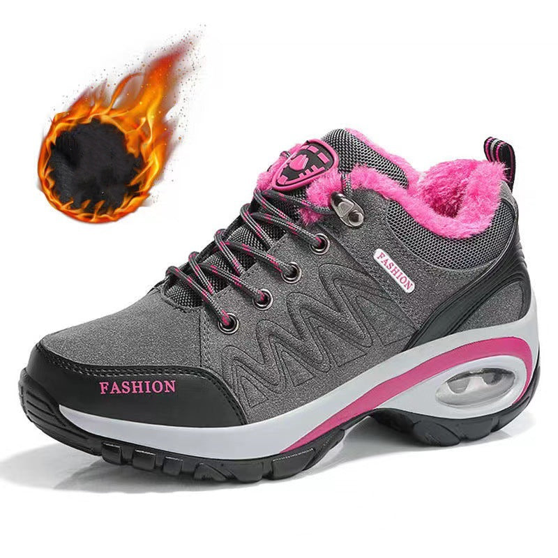 Damen Plateau Sneaker mit Luftkissen – Herbst Winter Komfortschuhe