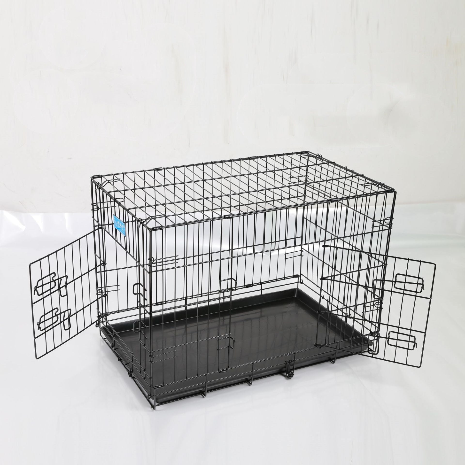 Dog crate foldable | Wire cage large sturdy transport box