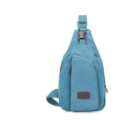 Men's Canvas Chest Bag Korean Style | Crossbody Bag