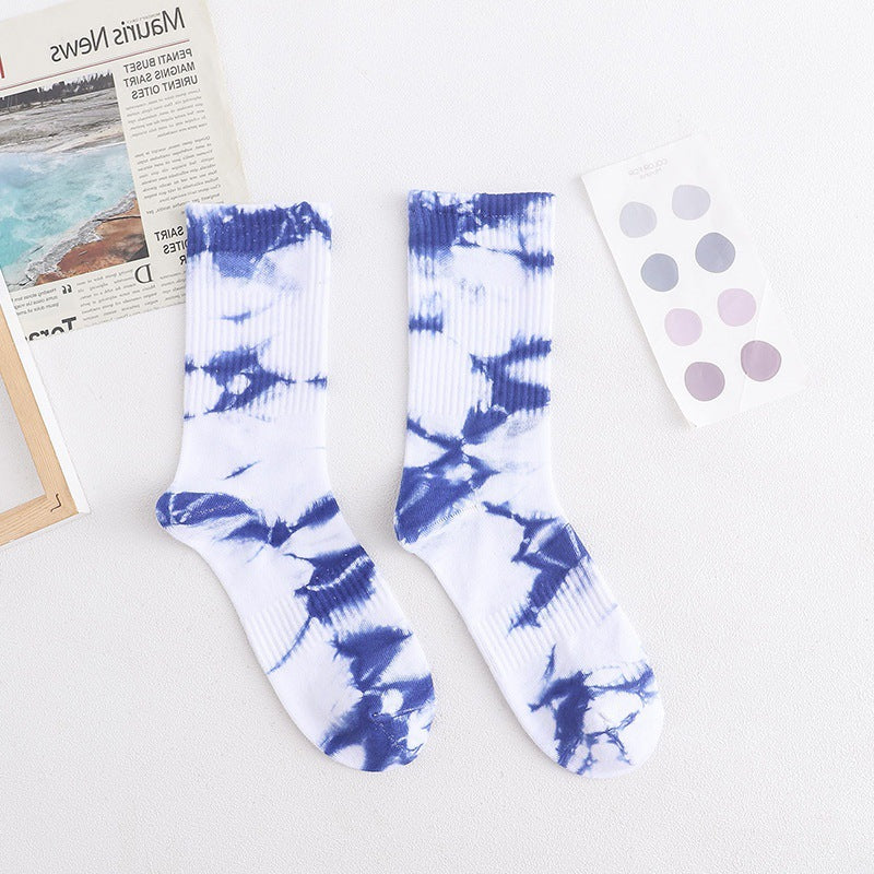 Unisex Tie Dye Trend Socken – Bunte Streetstyle Komfortsocken