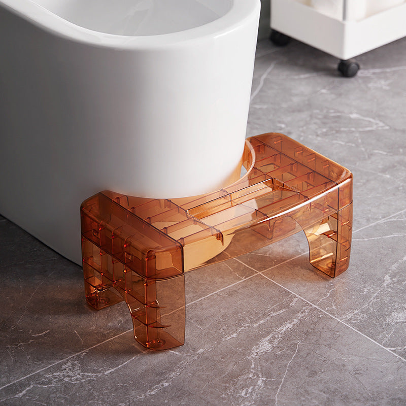 Transparent Toilet Stool | Non-slip Ergonomic Footrest