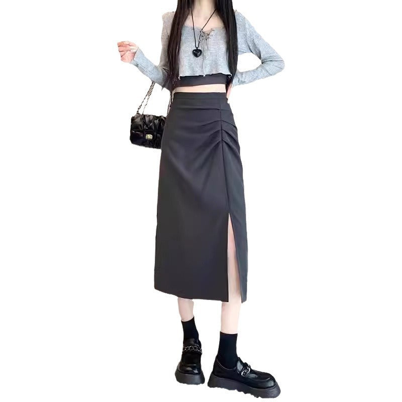 High-Waist Schlitzrock – Figurformender Eleganter Damen Midirock