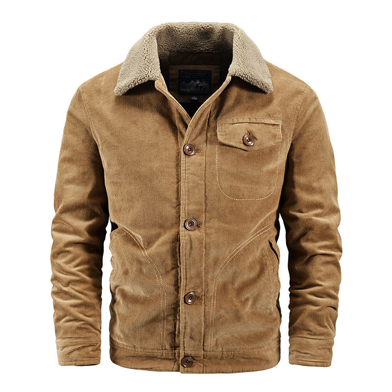 Herren Cordjacke Loose Fit – Modische Freizeitjacke Trend Style