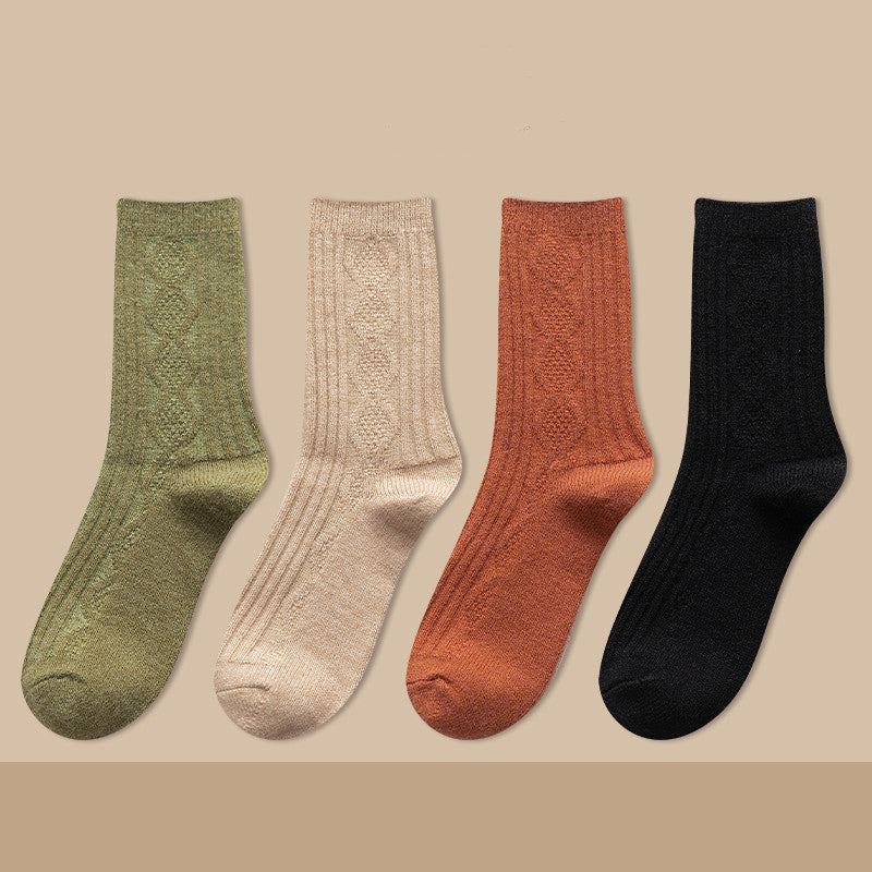 Damen Kaschmir Kniestrümpfe Warm – Dicke Kuschel Langsocken
