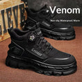Men's Platform Work Boots - Non-slip Outdoor Shoes with Height Increase
