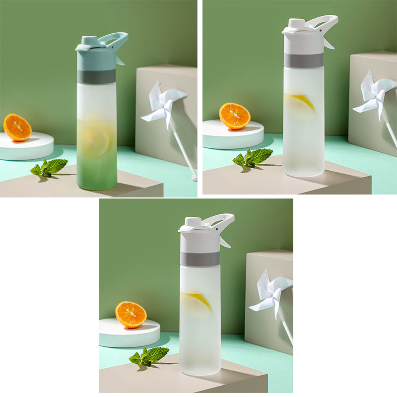 Spray Drinking Bottle Premium – Sports Water Bottle with Mist Function