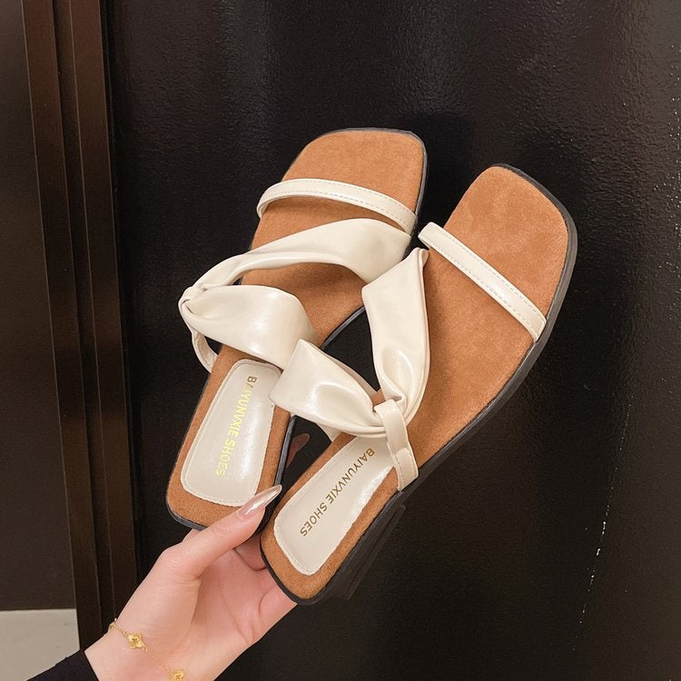 Women's French Mules – Elegant Low Heel Summer Slides