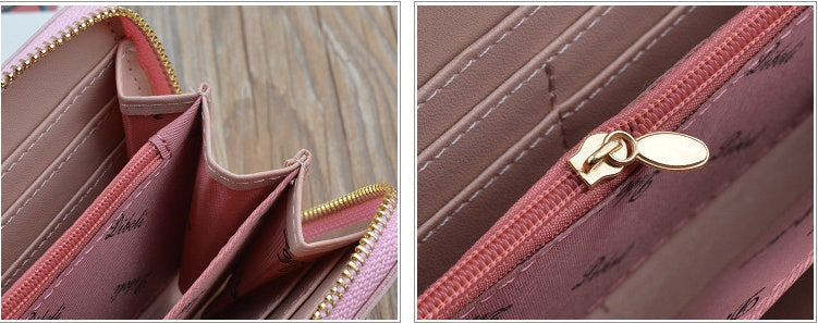 Women's Long Wallet | Elegant Zipper Purse