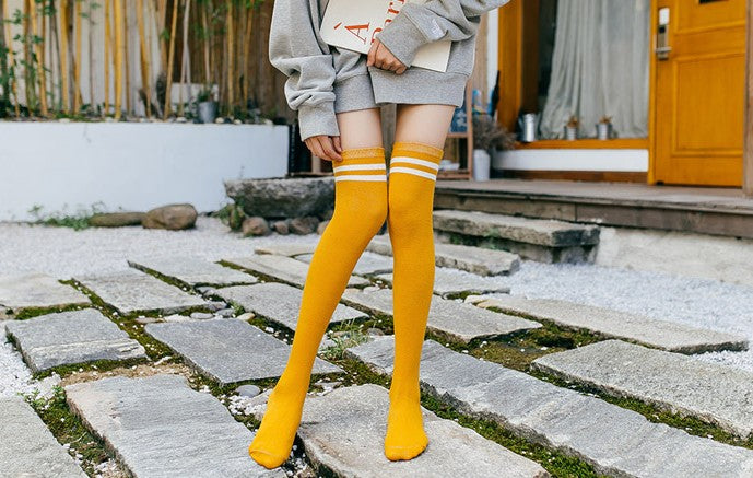 Women's Knee-High Cotton Socks | Korean Style Winter Socks