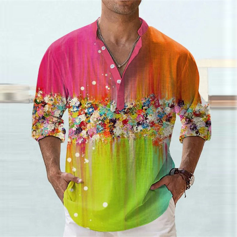 Herren 3D Print T-Shirt – Europäisches Kurzarm Fashion Shirt