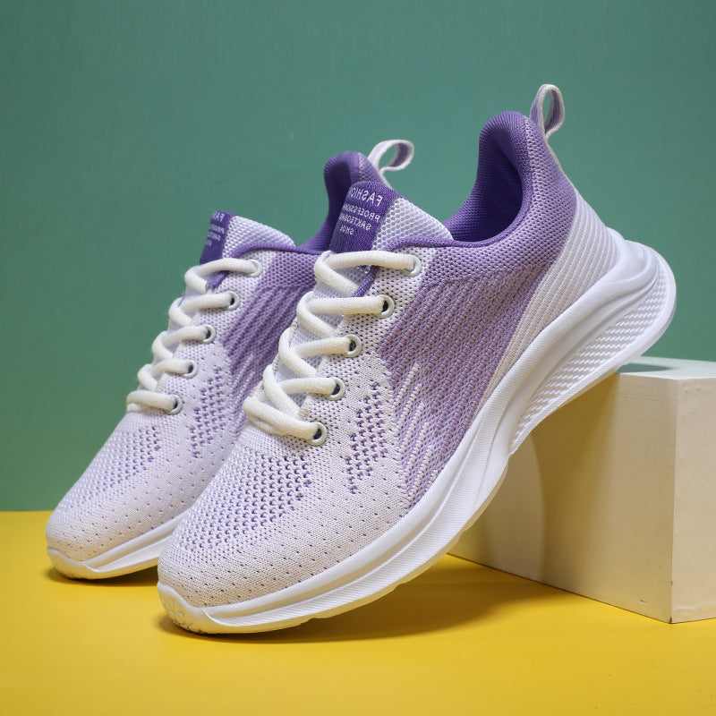 Damen Mesh Sneaker Modisch | Atmungsaktive Freizeitschuhe