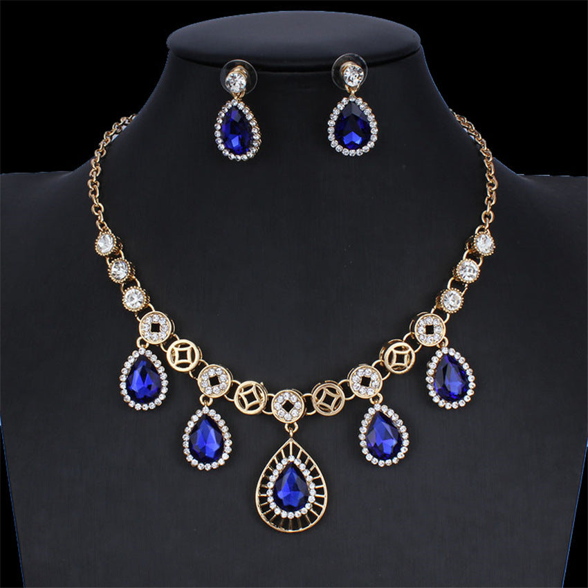 Luxury Bridal Jewelry Set - Necklace & Earrings for Wedding & Evening Gala