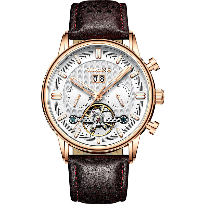 Men's Tourbillon Automatic Watch | Luxury Multifunction Mechanical