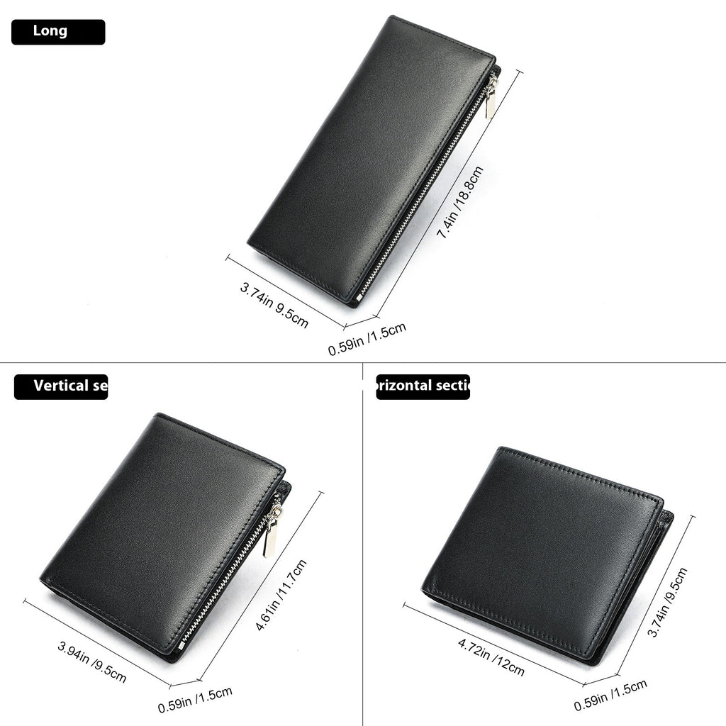 Premium Leder Geldbörse RFID | Reißverschluss | Herren Wallet